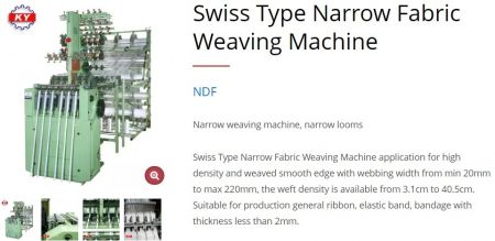 Nhấn vào hình để biết thêm về máy dệt dây đan NDF